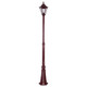 Turin Single Head Tall Post Light - Burgundy Finish / B22 Turin Single Head Tall Post Light - Burgundy Finish / B22
